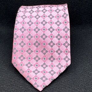 Bill Blass Pink and Black Patterned Tie
